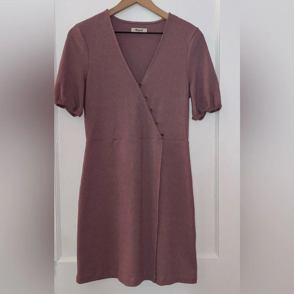 Madewell Cross-Front Button Dress - Picture 2 of 7